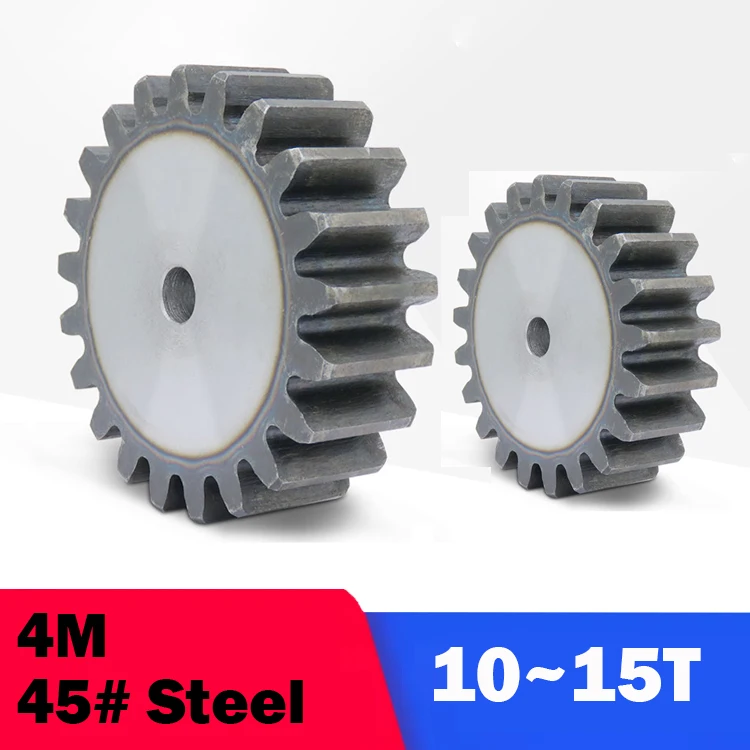 

1Pcs Cylindrical Gear 5M-10/11/12/13/14/15 Teeth SC 45# Carbon Steel Spur Gear Total Height 40mm High Frequency Quenching Teeth