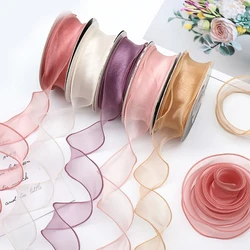9Meter Sheer Silk Ribbon Satin Ribbons For Gift Wrapping Decoration Valentineâs Day Wedding Bouquets Wreath Sewing Supplies