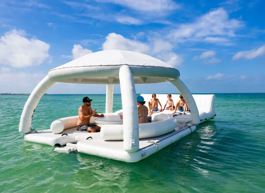 Manufacturers Customized Inflatable Water Entertainment Hot Sale Water Platform Pool Island Floating Pier Family Party