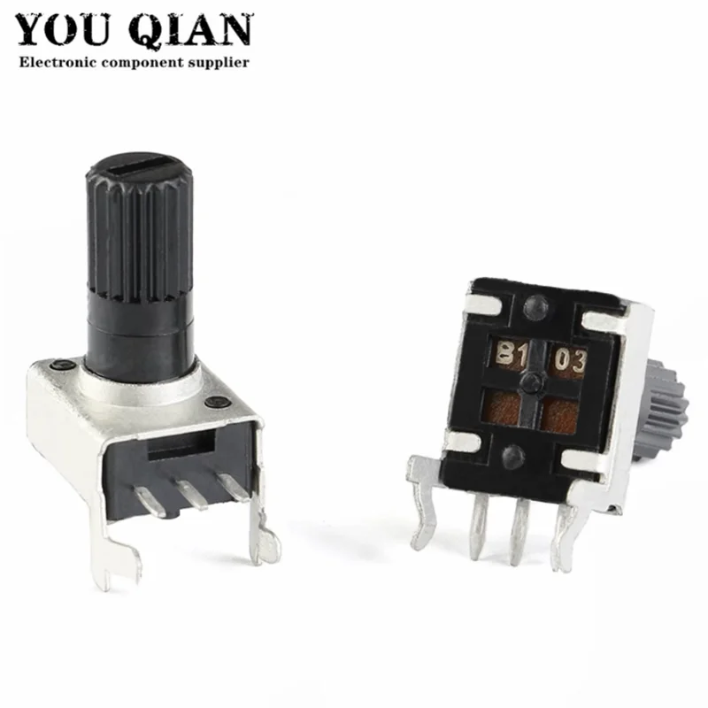 10PCS RV09 Horizontal 12.5mm Shaft 1K 2K 5K 10K 20K 50K 100K 1M 0932 Adjustable Resistor 0932 3Pin Seal Rotary Potentiometer