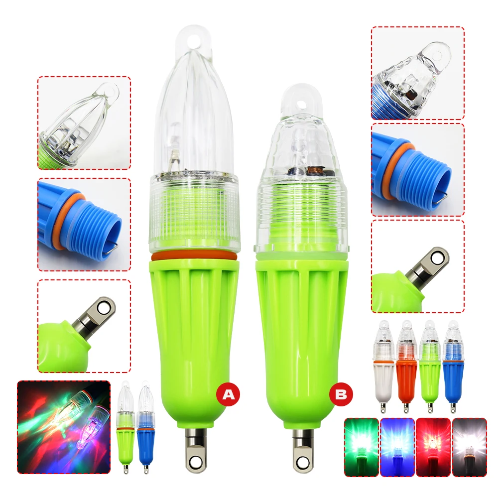 ZYZHE 1/2 Stück Angelköder-Licht 13cm/5,12 Zoll LED Superhelles Tiefsee-Bootsangelzubehör Fischlocklampe – Detail 3