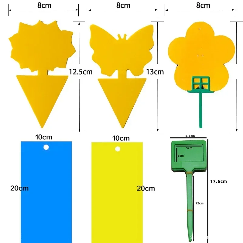 Sticky Insect Board Flower Trap Board Yellow Board Double-sided Gardening Exterminator Insect Trap Trap