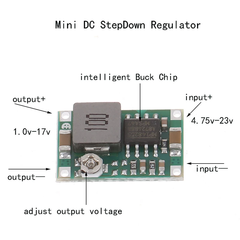 Step Down Converter Volt Regulator 3A MINI DC-DC STEP DOWN CONVERTER VOLT REGULATOR 5V-23V TO 3.3V 6V 9V 12V-Homeclub