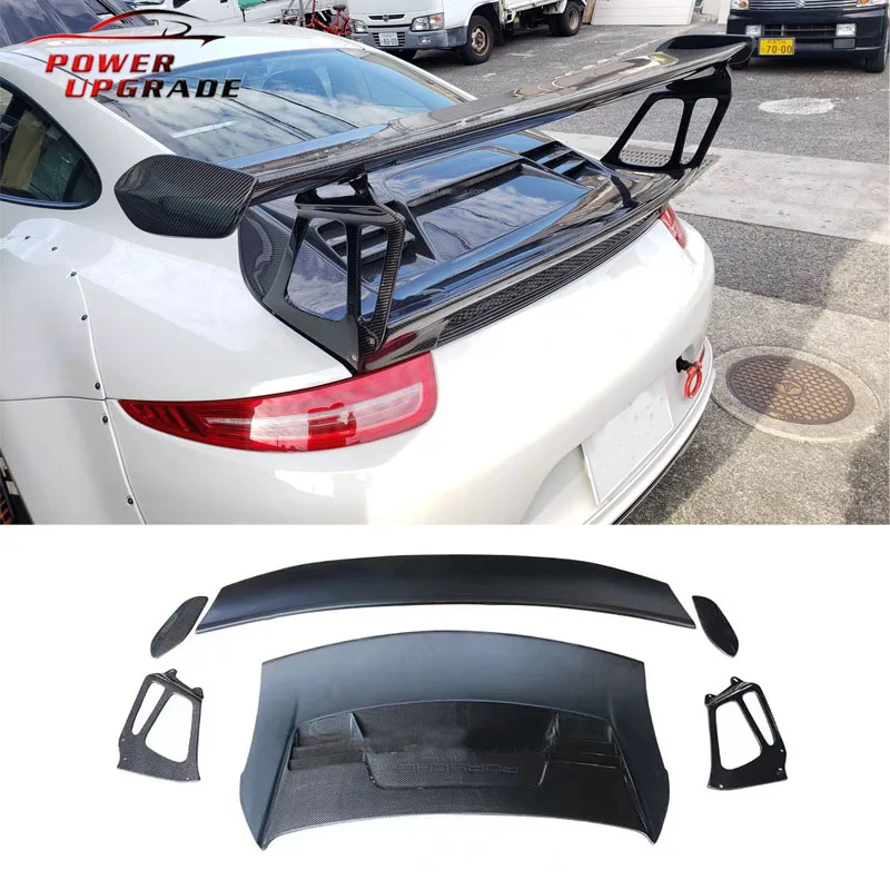 

Carbon Fiber Car Accessoris Rear Trunk Wing For Porsche 911 Upgrade GT3RS Style Tail Wing Rear Spoiler Lip Wings