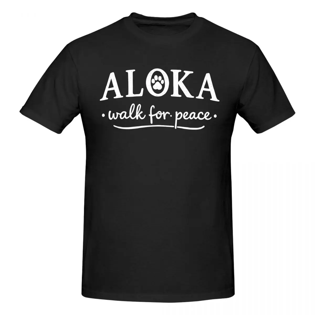 Men Aloka Walk For Peace Monks With Aloka Dog Vintage T Shirt Vintage Cotton T Shirts