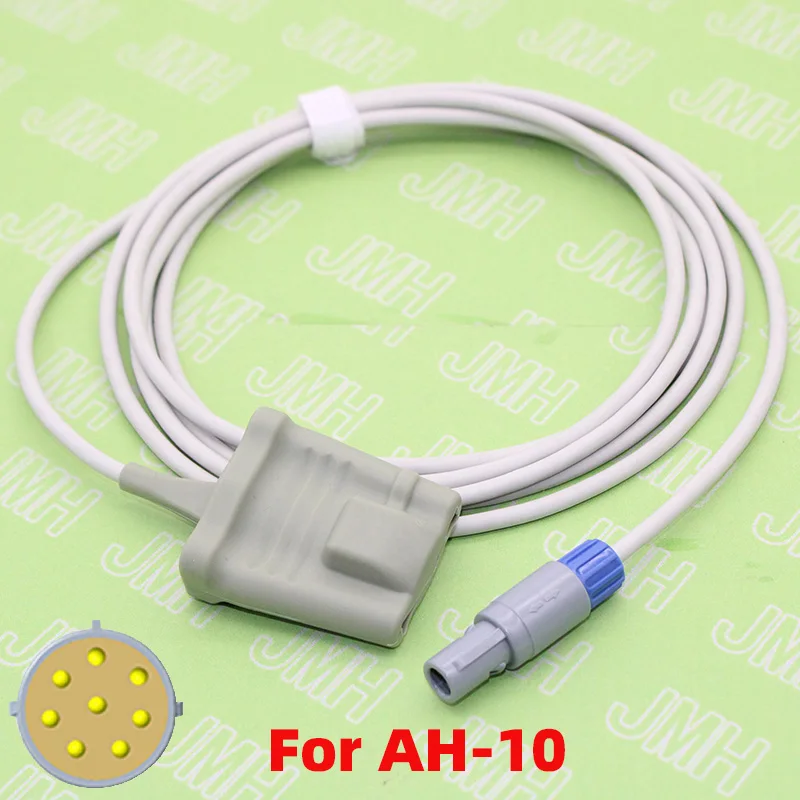 Kabel Sensor SpO2 8 Pin LEMO EMSA7-ES02289 OEM untuk Monitor tanda Vital pasien AH-10