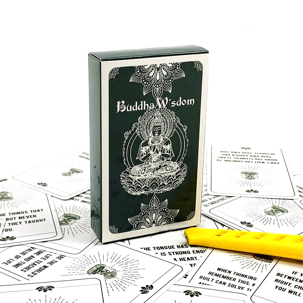 Nouvelles cartes spirituelles, 54 cartes Oracle de sagesse bouddhiste pour les lectures générales, la guidance et l'inspiration divines, parfaites pour la divination