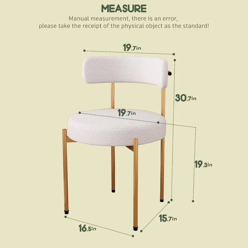 

Desk Chair No Wheels Comfy Accent Chair for Living Dining Room Bedroom Home Office Mid Century Modern Upholstered Armless