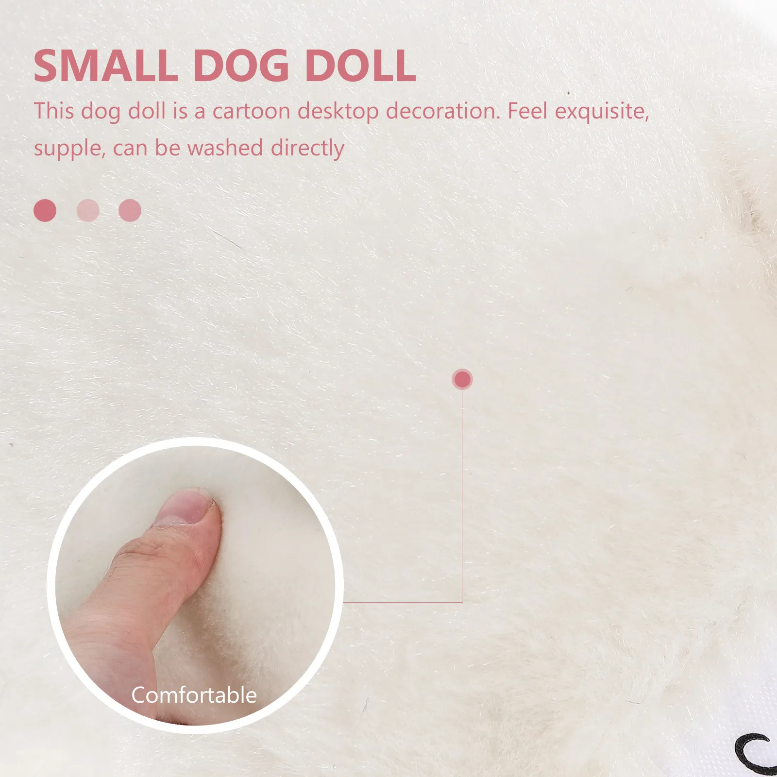 

Adorable Cartoon Dog Stuffed Animal Soft PP Cotton Comfortable Skin-Friendly Decorative Dog for Sofa Bed Car Desktop Portable