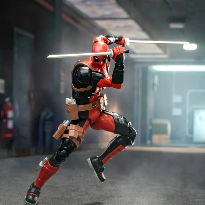New Official Genuine Deadpool Figure Comic Deadpool Figures Detective Comics 1/12 Abs Model Kit Joint Movable Kid Toy Gift