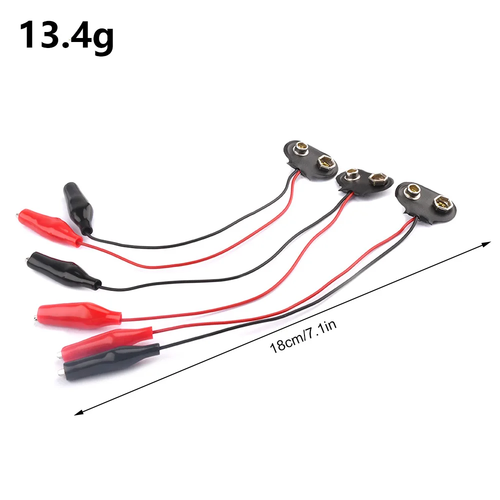 3 szt. 9 V złącze zasilania baterii spinka Adapter 9 V podwójny kabel uchwyt na drut 9 V 9 V 15cm 9 V podwójny zacisk baterii aligator