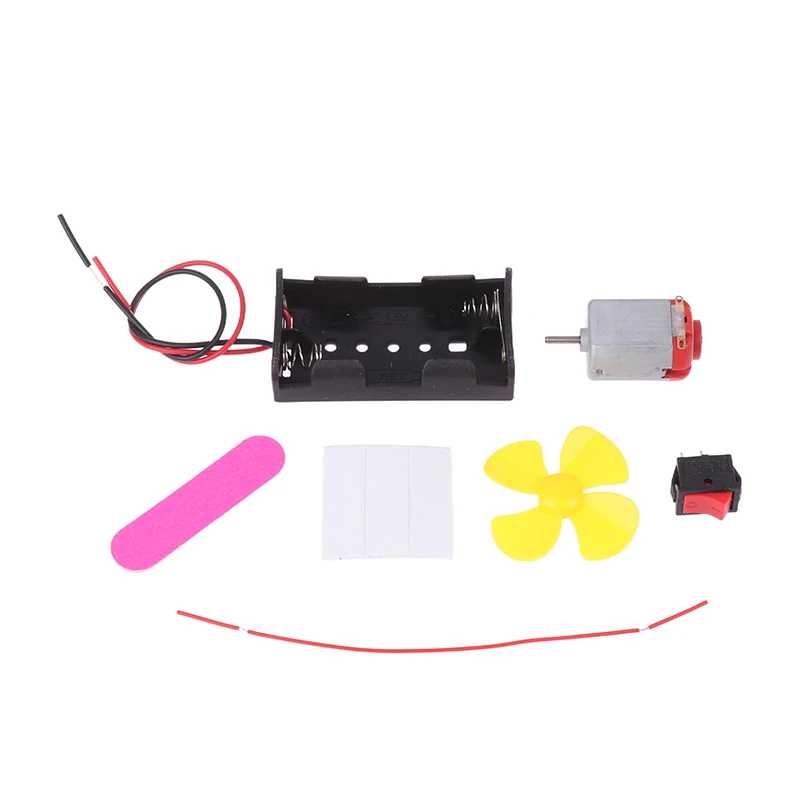 1 set DIY Science Toys Assembly Air Conditioning Fan Model For Kids STEM Electric Educational Kit Experiment Puzzle Kid Toy