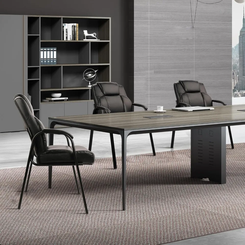 كرسي ضيوف بمسند ذراع مبطن قوي، كرسي استقبال مكتب جلدي عالي السعة للمؤتمرات #2