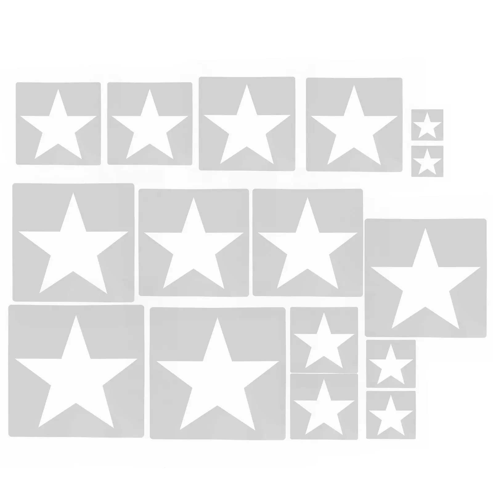 

Набор из 16 многоразовых трафаретов для спрей-печати: пентаграммы, звезды, вырезные формы для рисования, декоративной живописи и рукоделия