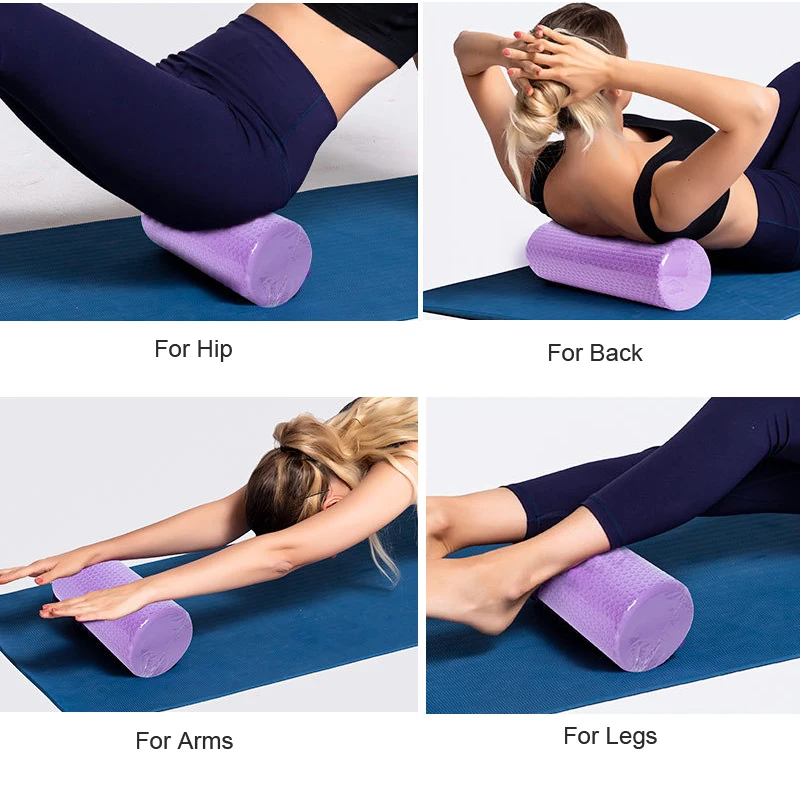 1Pc 30*15CM Yoga Pilates Foam Roller Gym Fitness Back Roller Yoga Exercise Muscle Massage Roller EVA Yoga Column For Home Sports