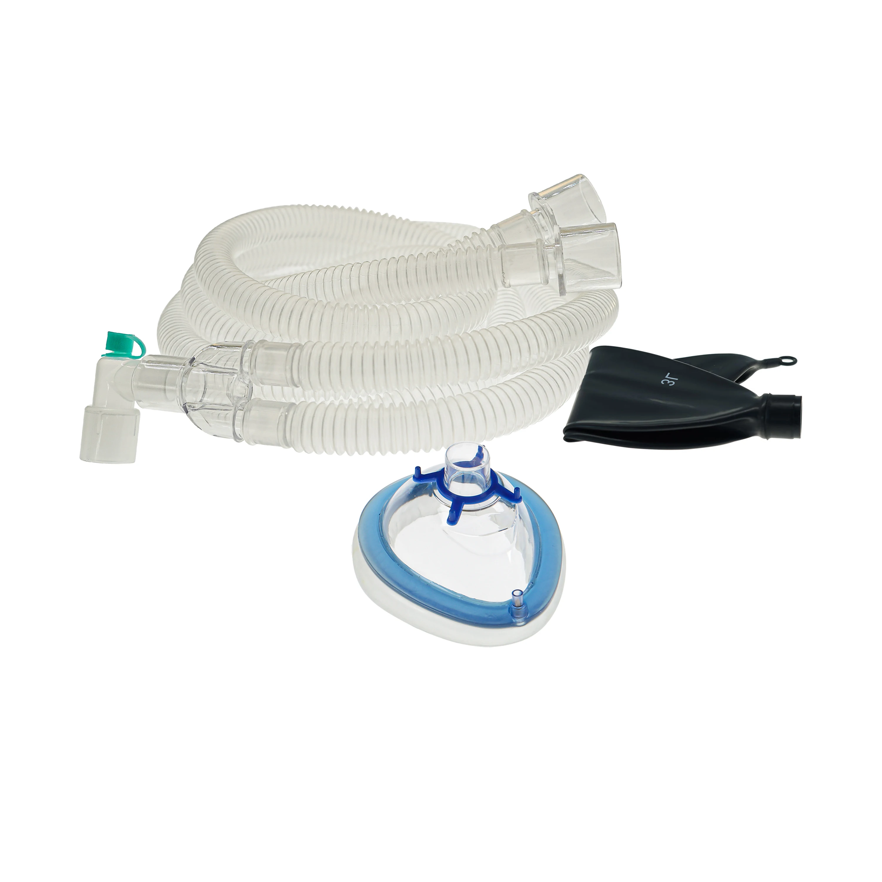 Veterinary Anesthesia Breathing Circuit Set Breathing Circuit With PVC Anesthesia Mask And Repeatable Latex Breathing Bag