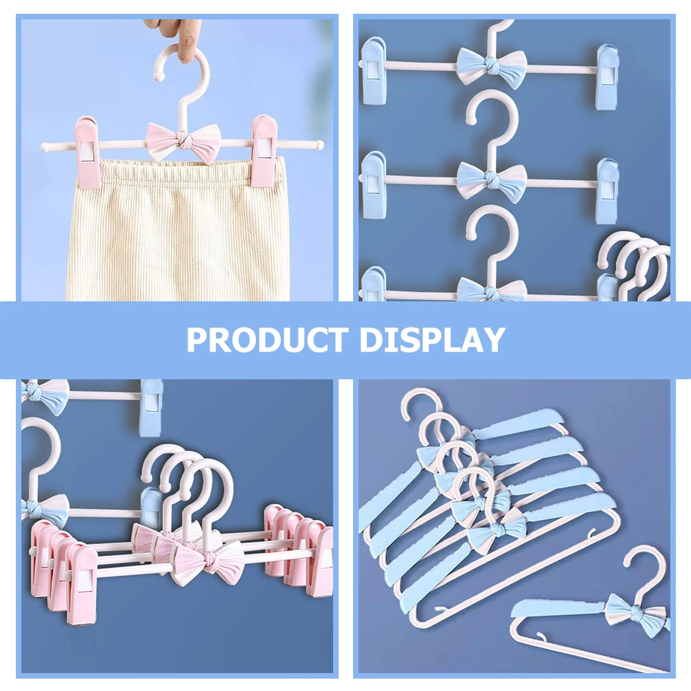 

5pcs Adjustable Pants Hangers Anti-S Stretchable Space Saving Clip Hanger Household Skirt Hanger For Jeans Clothes Home