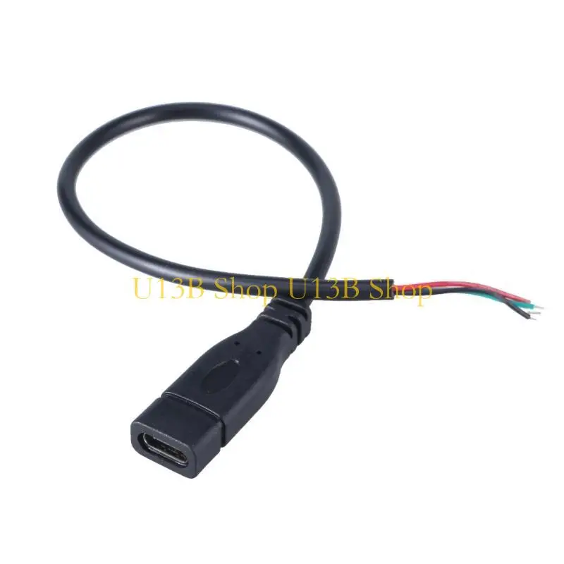 U13B USB Type C Pigtal Cable Extension Type C Scond Type C Female to 4Pin Bare Wire