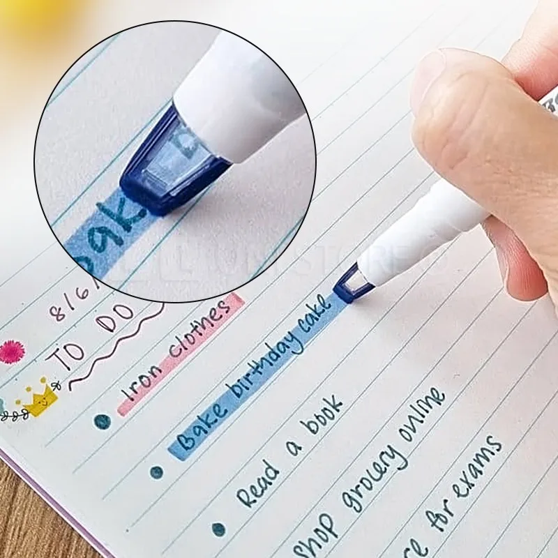 UNI Mitsubishi Double Headed Highlighter Pen PUS-102T/103T Colored Double Headed Student Markers Perspective Window Paint Brush