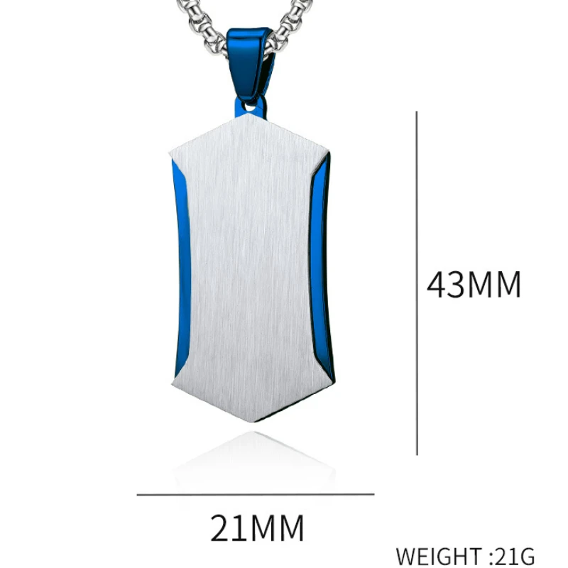 موضة العسكرية الكلب العلامة قلادة الفولاذ المقاوم للصدأ التيتانيوم الصلب قلادة للرجال زوجين قلادة مجوهرات #2