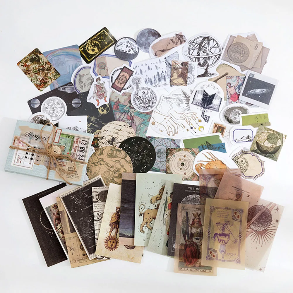 60 Handbook Material Collage Boxed Stickers Creative Manual Easy To Use Endless Possibilities Multi-purpose Use