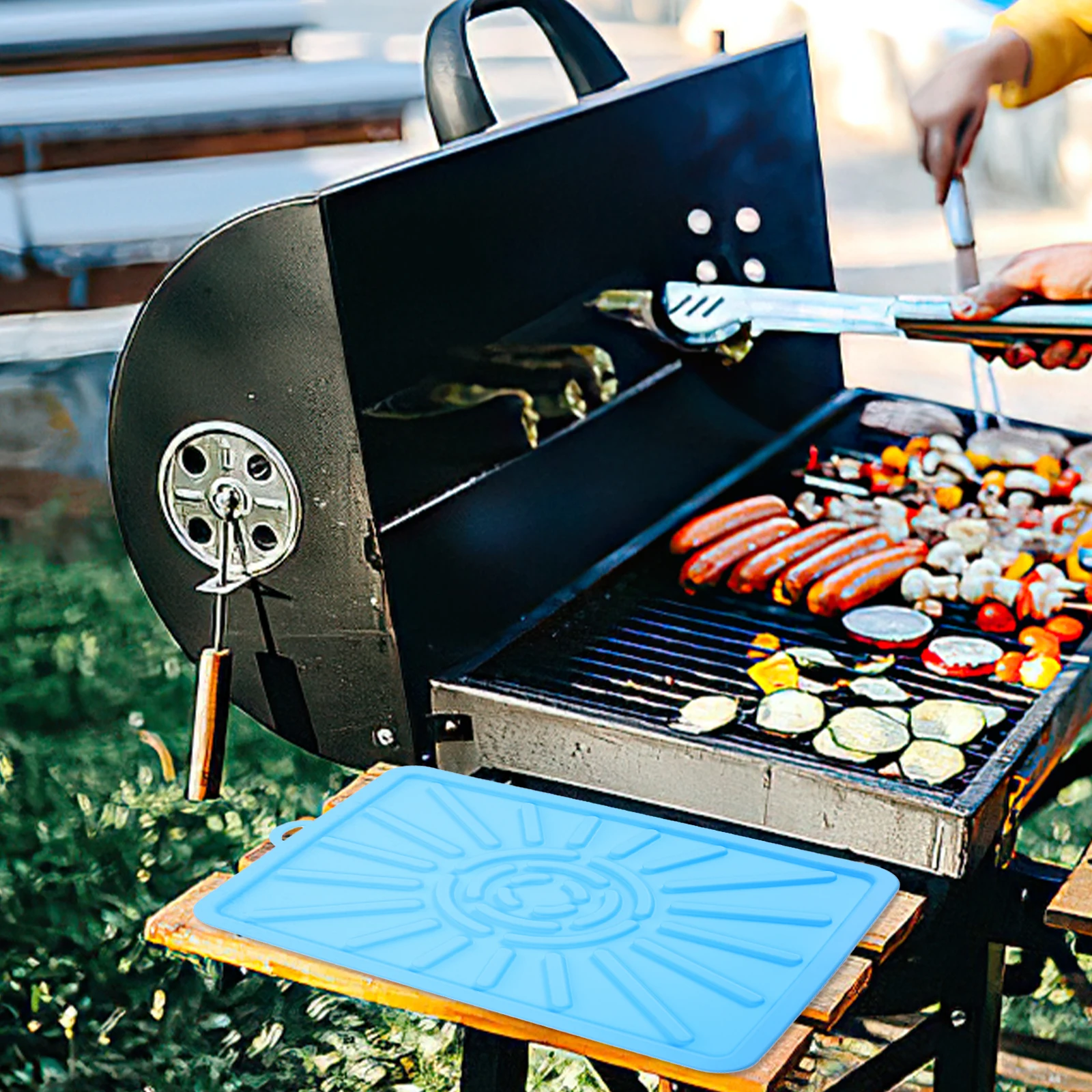 

For Bbq Grill Non-Stick Sheet Heat Resistant Reusable Griddle Protective Cover Heavy Duty Silicone Kitchen Baking Tool Air Fryer