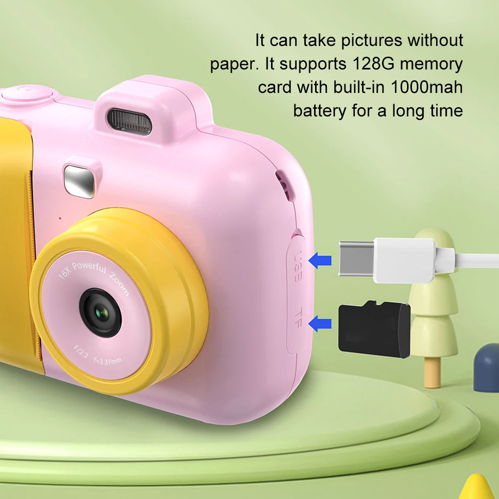 2.4-inch IPS High-definition Screen Digital Camera Toddler Kids Toys For Kids 4200W Pixels Clear Photography Instant Camera