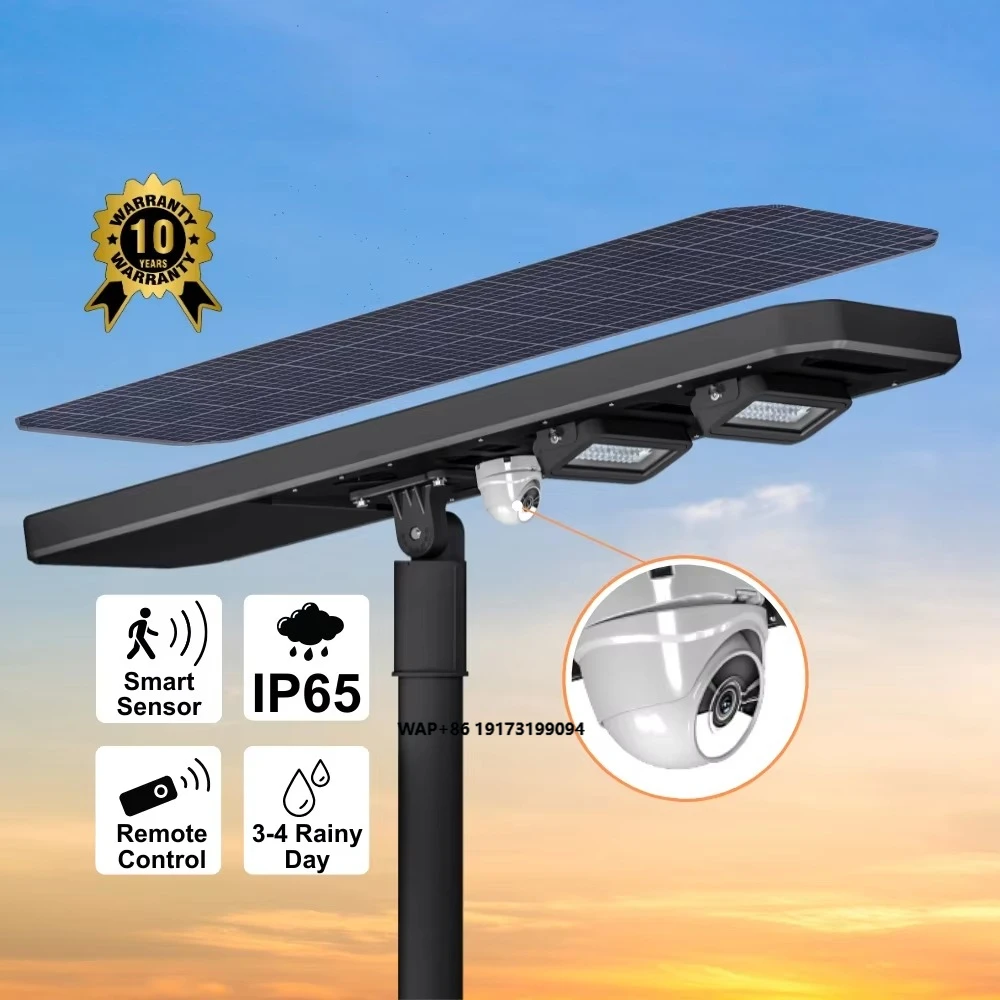 

4G WIFI 12MP New Outdoor Waterproof 60w 80w 100w 120w Integrated All in One Led Solar Street Light Garden Light