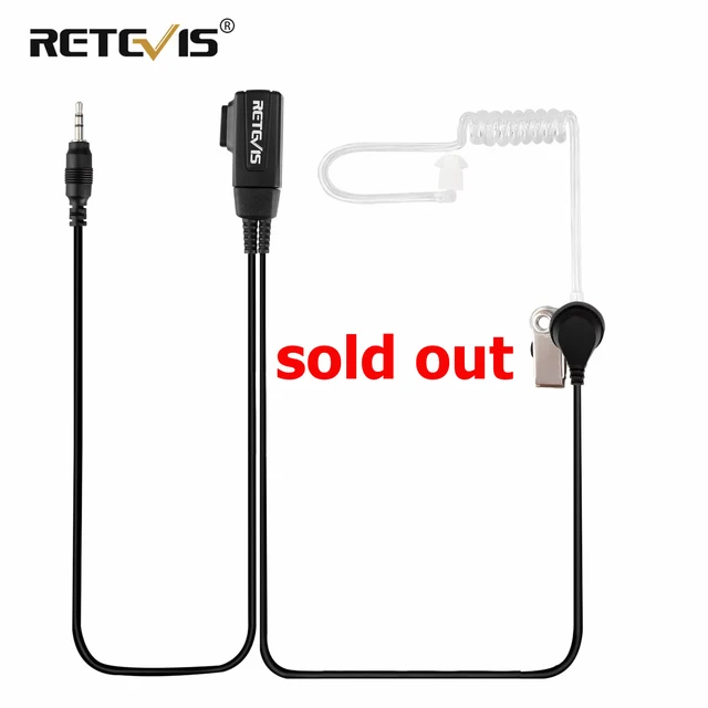 Zestaw słuchawkowy do radiotelefonu Retevis EEM003, ukryty, akustyczny, do radiotelefonów Retevis RT388 RT628 RT638 RT649B RT649P