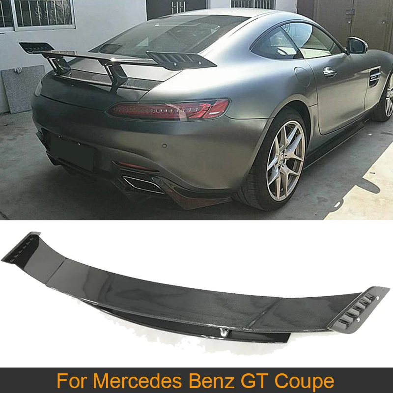 Carbon Fiber Rear Trunk Big Spoiler Wing For Mercedes-Benz GT Coupe 2 Door 2015 - 2018 Rear Trunk Boot Lip Wing Spoiler Big Wing