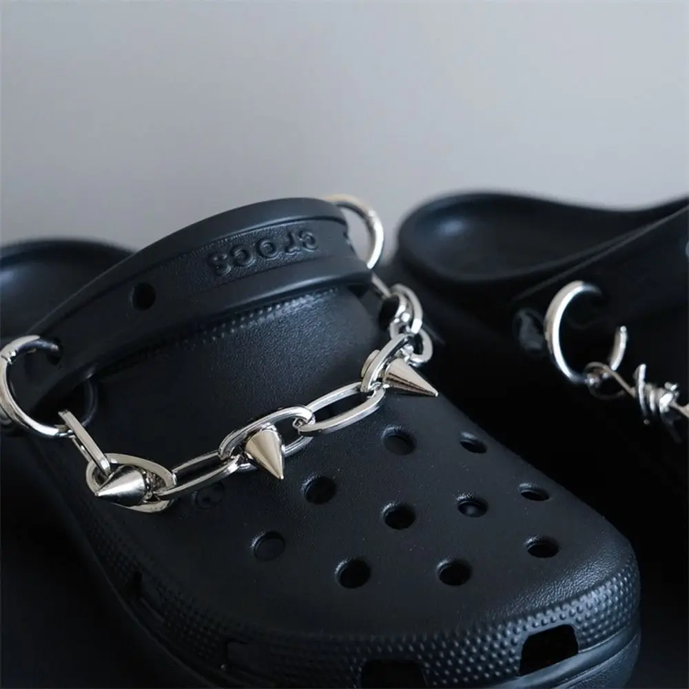 Metal Rivet Shoe Chain para meninos e meninas, Fivela de sapato, calçados esportivos de verão, encantos DIY, acessórios, presentes para crianças