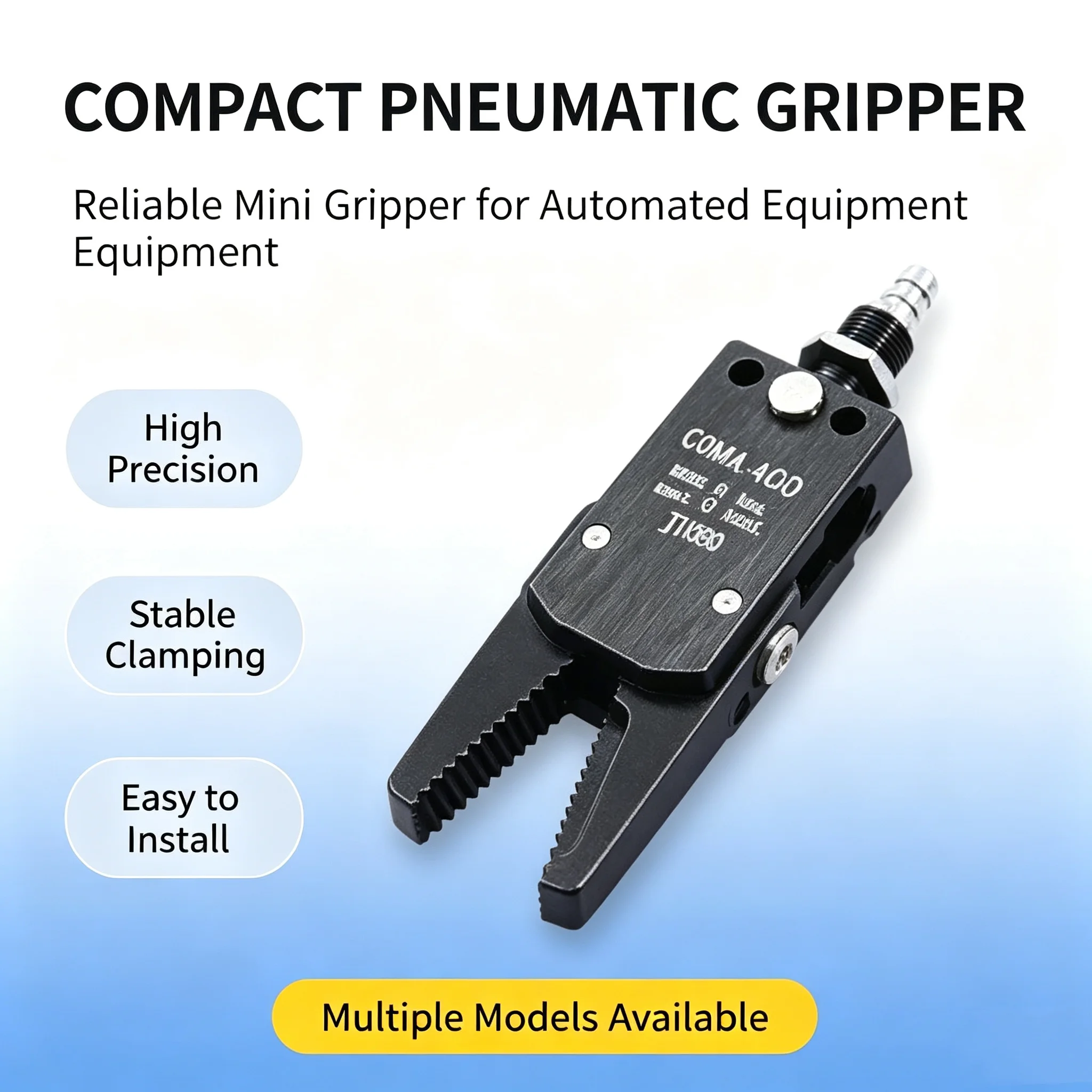 Mini Pneumatic Gripper J1080 Mechanical Fixture Water Spout Clip for Industrial Robot Manipulator Accessories