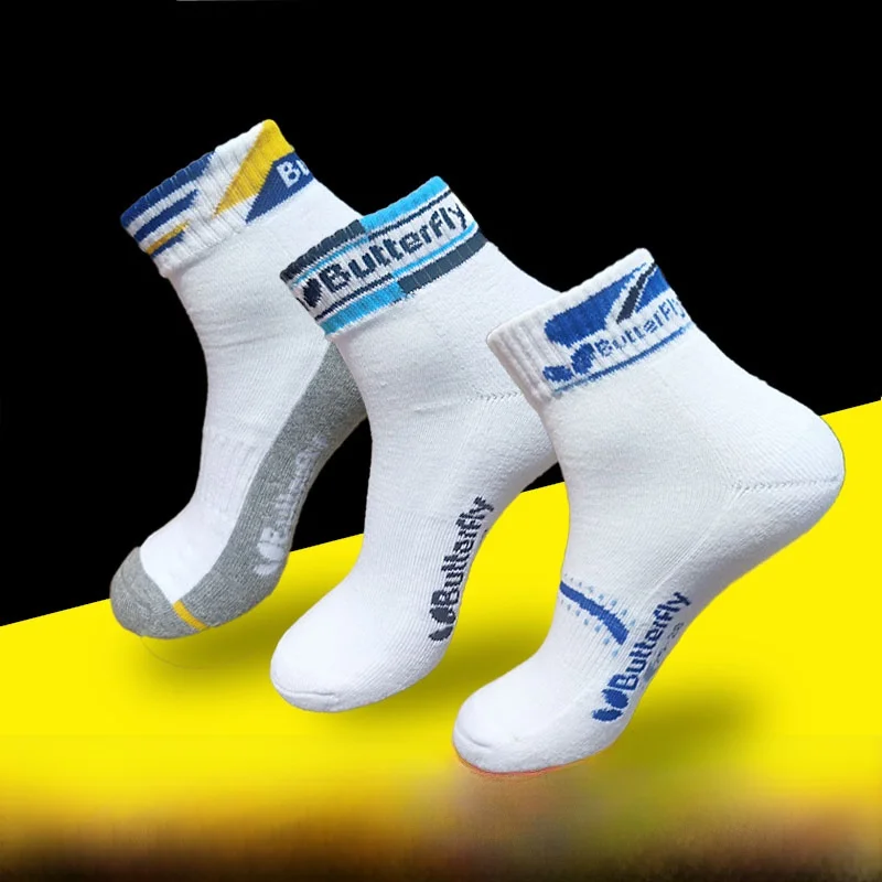 

New Pure Cotton Mid-Calf Running Sos Breathable Sweat Absorbent Anti-Odor ex Sports Sos for Table Tennis And Fitn