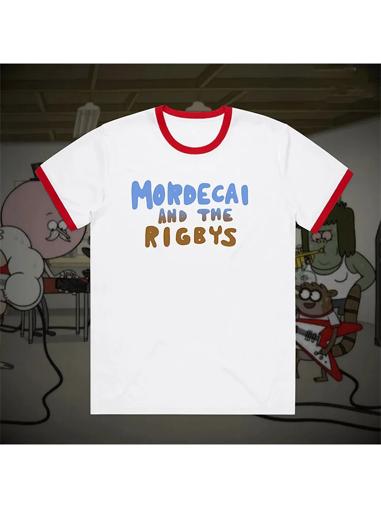 Mordecai and the Rigbys Ringer T-Shirt TV-Serie Grafik Lustige TV-Show Cartoon Unisex Cosplay T-Shirt Streetwear Herrenbekleidung – Detail 7