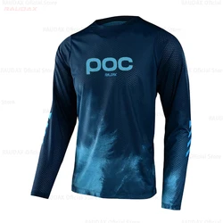 2023 RAUDAX POC Motorcycle Mountain Downhill Jersey MTB Offroad DH Bicycle Shirt Cross Country Mountain Summer Bike Jersey