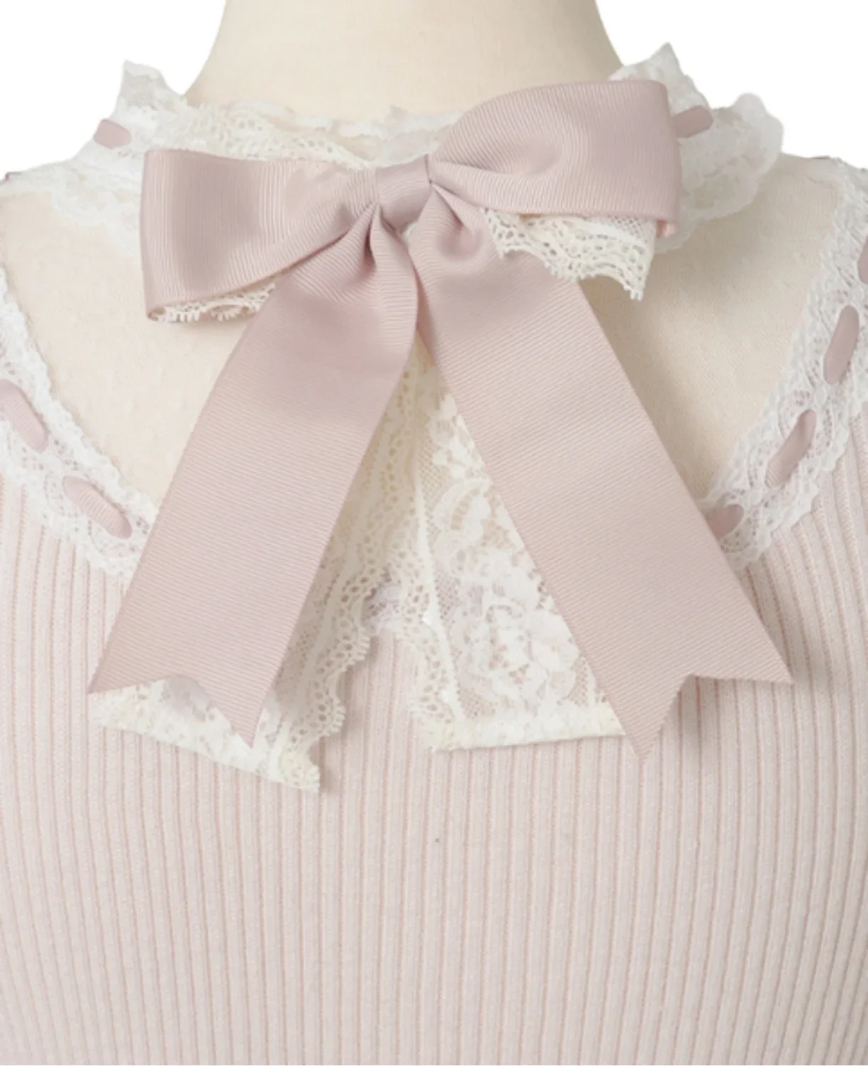 

Осенний новый милый милый универсальный вязаный свитер с бантом для девочек, кружевной лоскутный свитер, универсальный пуловер с круглым вырезом и длинными рукавами, топы