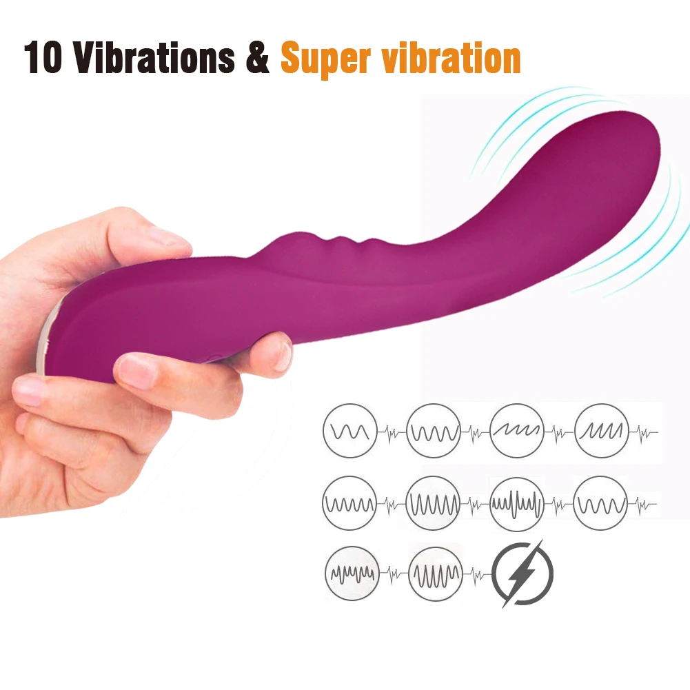 High Quality G-Spot Vaginal Clitoris Orgasm Tools Purple Handheld AV Stick Body Massager Adult Sex Toys for Women Dildo Vibrator