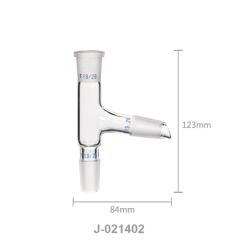 Distillation Head 75 Degrees Glassware Laboratory Adapter Connect The Flask and Distillation Tube Caliber 19 24 29mm