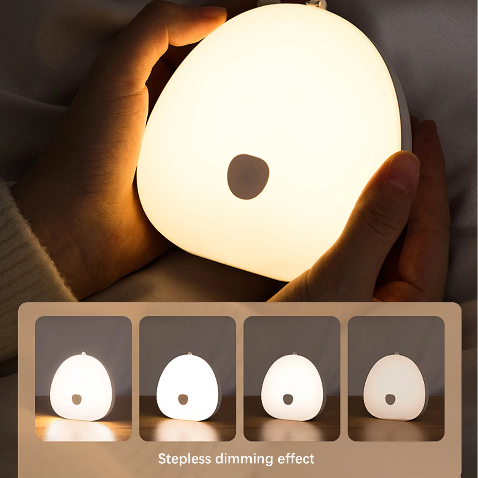Nightstand Để Bàn LED Đèn 3 Cấp Độ Sáng Điều Chỉnh Cho Phòng Ngủ Phòng Khách Di Động USB Sạc 3 Cấp Độ Mờ