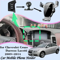 Car Phone Holder for Chevrolet Cruze J300 Daewoo Lacetti 2009~2014 Air Vent Cellphone GPS Bracket Auto Stand Gravity Accessories