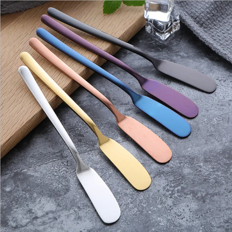 Stainless Steel Butter Knife Cheese Dessert Butter Jam Spreader Utensil Knifes Cutlery Flatware Breakfast Bread Spreader Tools