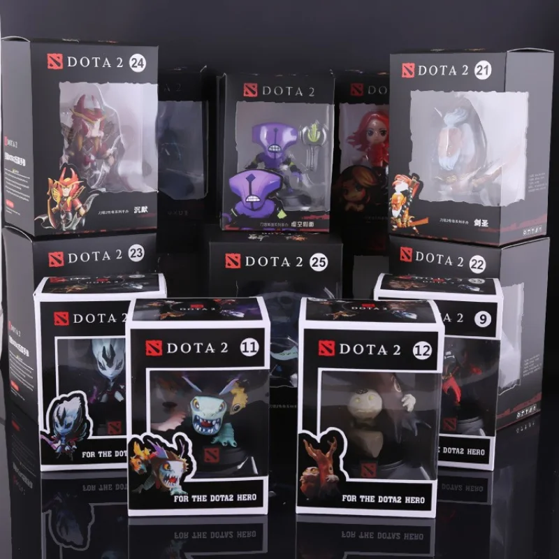 Dota 2 Figure Action Heroes Set Jakiro Shadow Fiend Snapfire Earthshaker Drow Ranger Rubick Treant PVC Q Version 4\