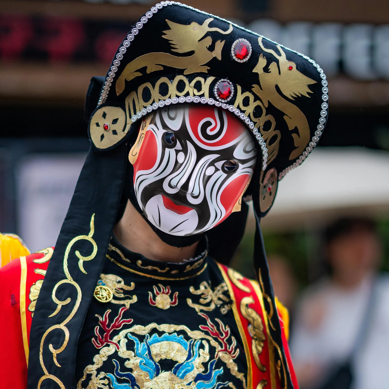 Face Changing Mask Traditional Chinese Style Theatrical Performance Prop For Halloween Party Role Play Costume Decorative