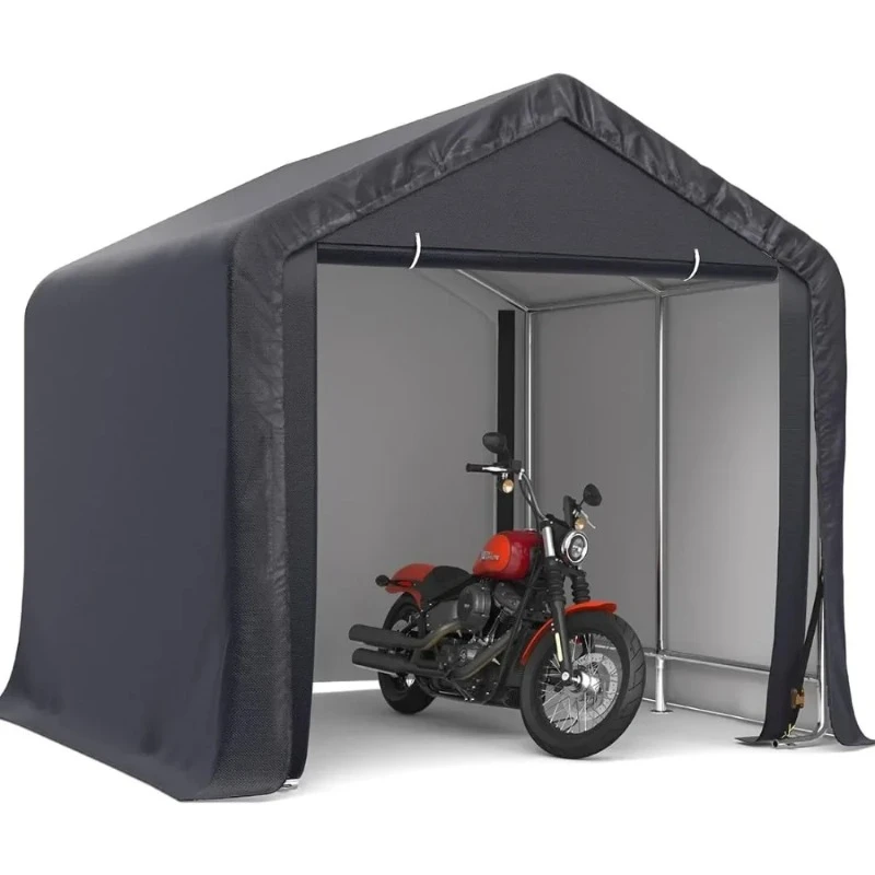 8x8ft Heavy Duty Outdoor Storage Shed Portable Garage Shelter Motorcycle Shelter Storage Shelter Outdoor