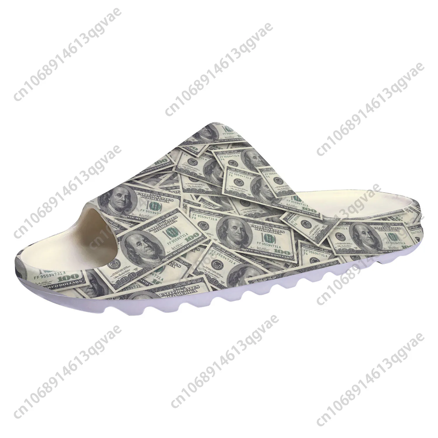 Dollar Printed Soft Sole Sllipers Home Clogs Step on Water Shoes Mens Womens Teenager Bathroom Beach Customize on Shit Sandals