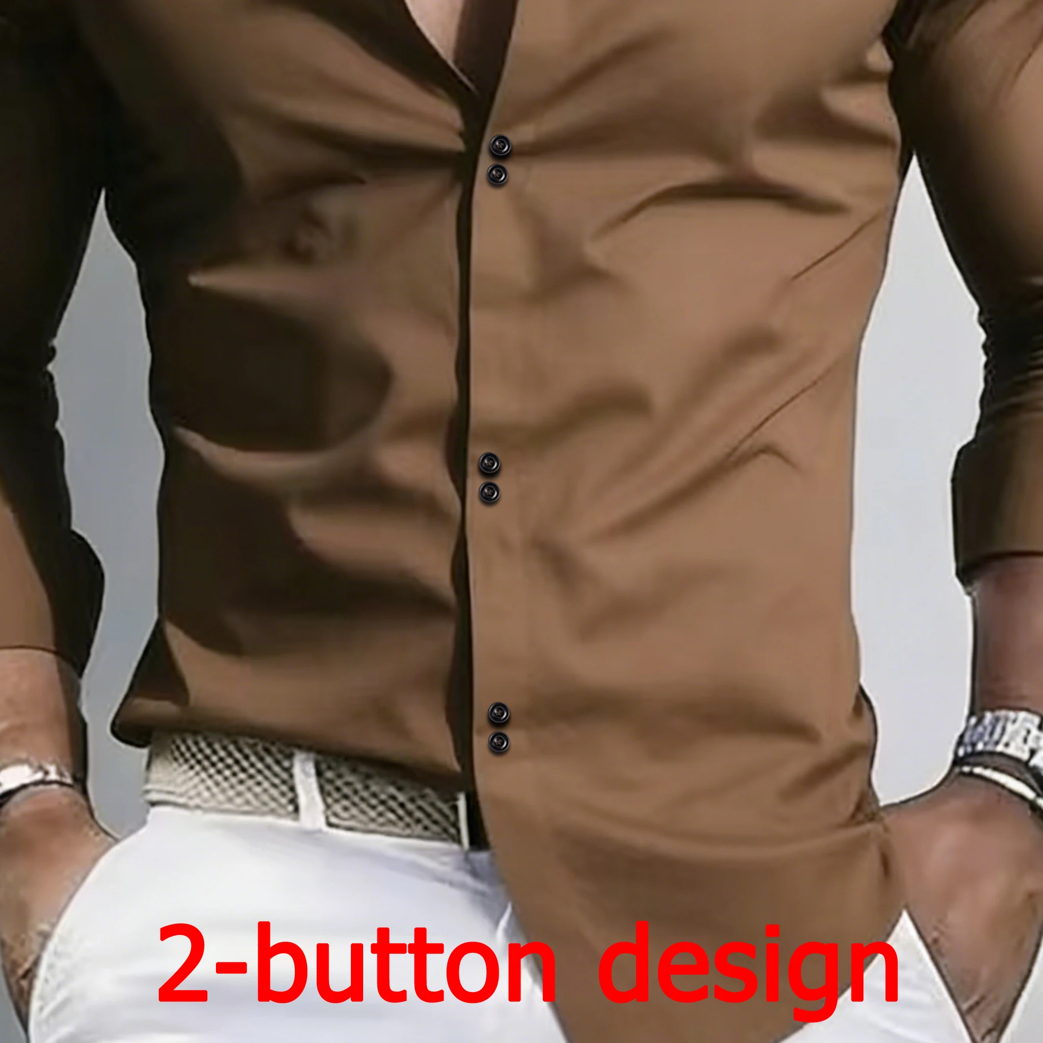 

2026 Solid Color Men's Shirt Casual White Shirt High Quality Solid Color Long Sleeve Stretch Fabric Business Formal Shirt XS-6XL