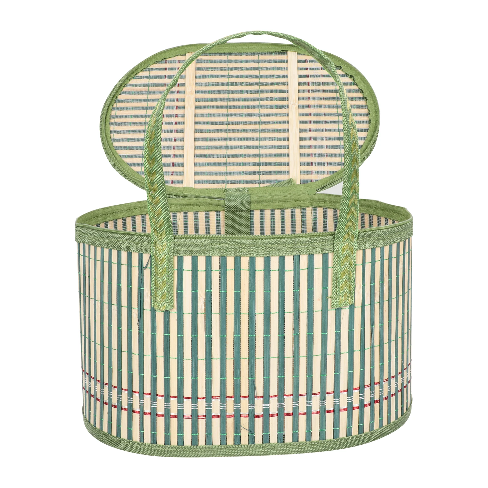 

Bamboo Basket Storage Container for Fruits Moon Cakes Picnic Home Decor Large H Easy Carrying Food Basket Design