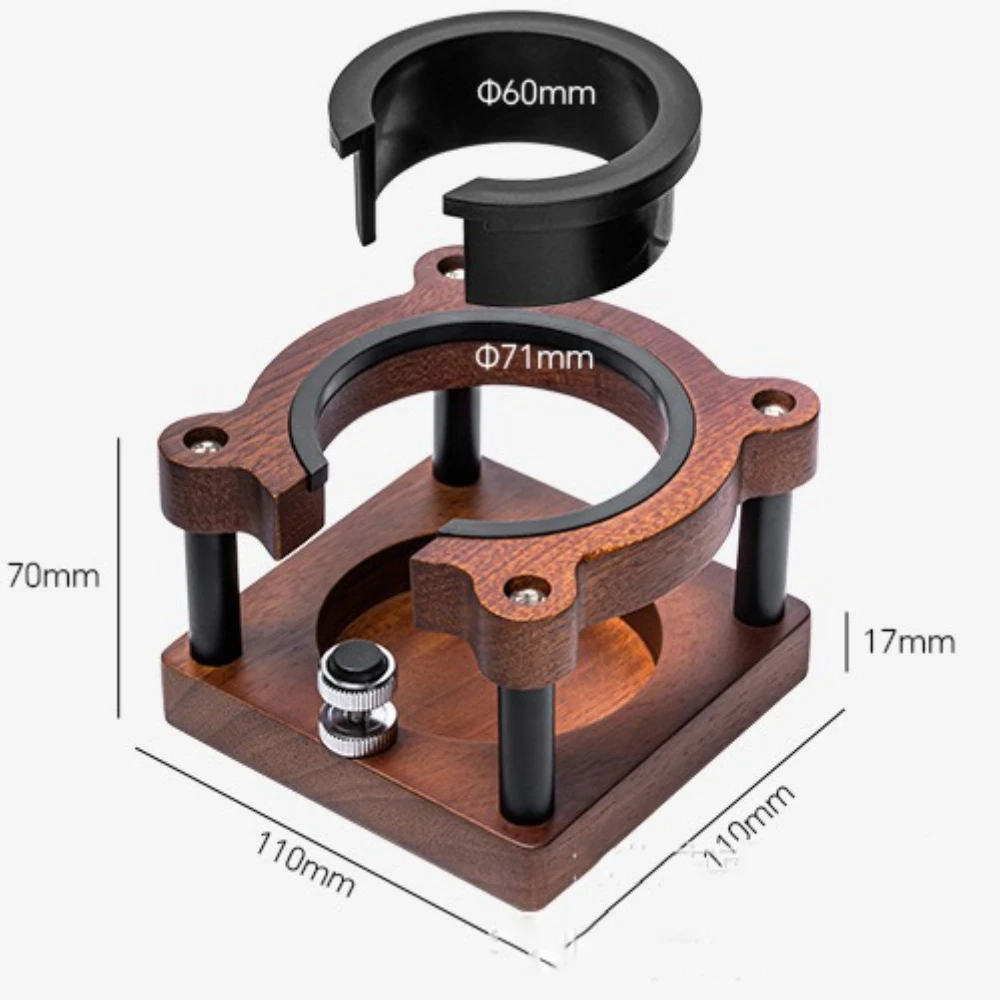 Imagem -03 - Suporte para Estação de Café de Madeira Esteira Espresso Cremalheira Portafilter Antiderrapante 51 mm 54 mm 58 mm