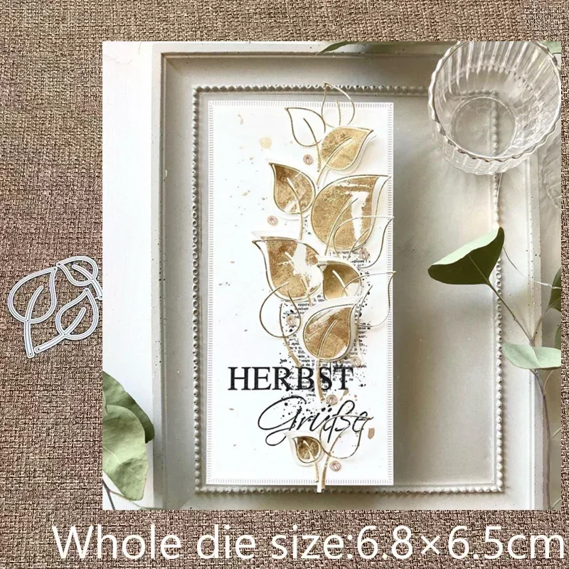 

Новый дизайн, металлические трафареты для вырезания, 3 шт., вырубные формы в виде листьев, для скрапбукинга, вырезания из бумаги, для альбомов, открыток, тиснения