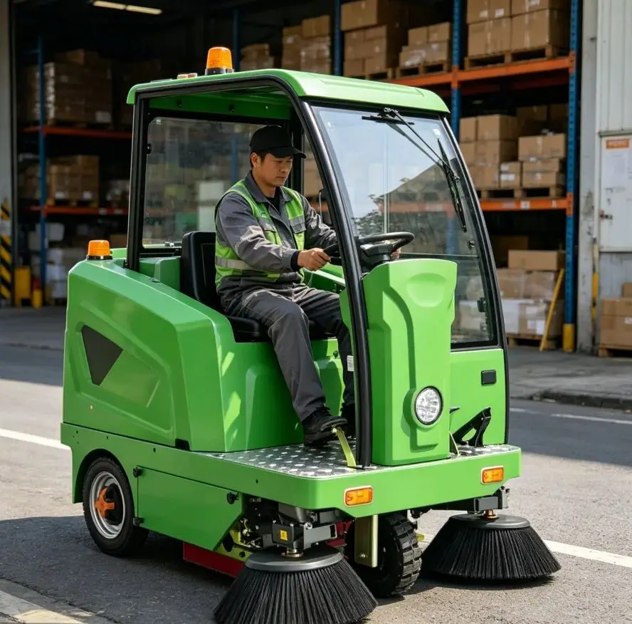 

20% off Industrial Vacuum Sweeper Long Battery Life 1500mm Sweeping Width Sweeper Ride on Sweeper